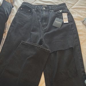 PacSun Eco Washed Black Boyfriend Jeans, Playboy Club